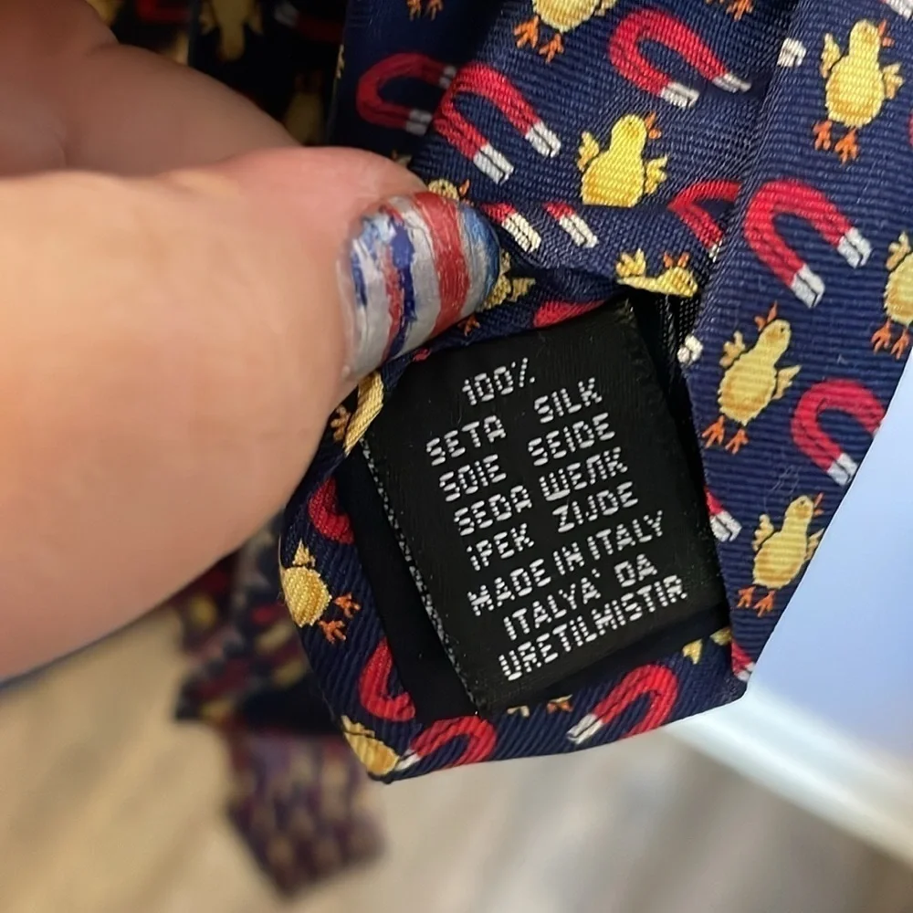 LazyJack Press Chick Magnet Silk Necktie Tie OS